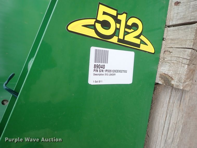 image for item FK9514 2014 John Deere 512 loader