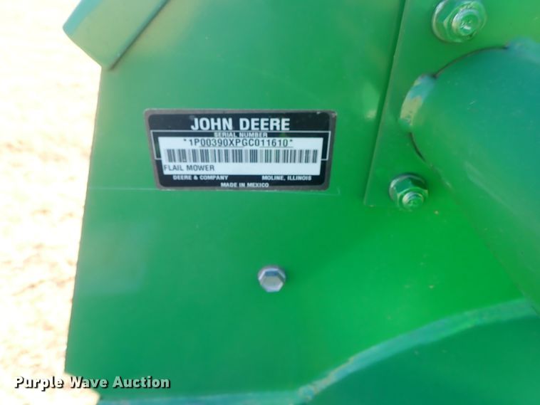 image for item FK9555 2016 John Deere 390 off-set mower