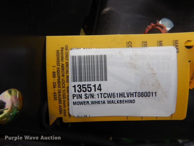 image for item GC9360 2017 John Deere WH61A ZTR lawn mower