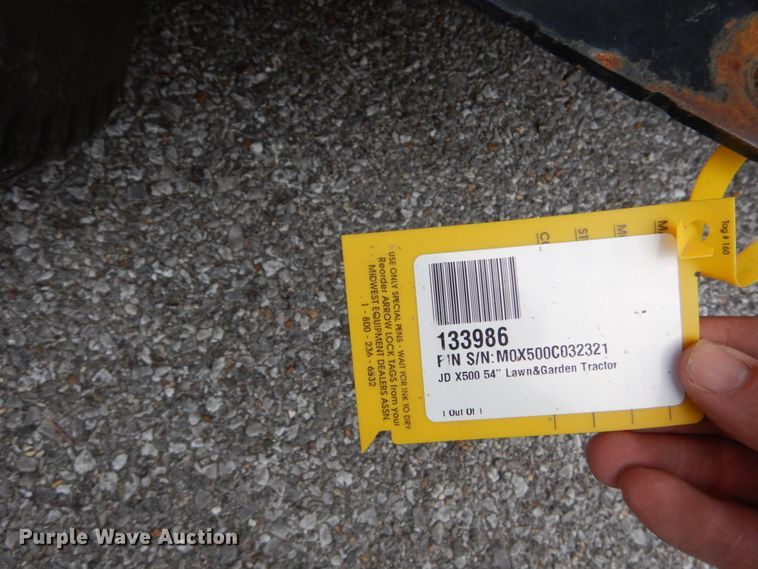 image for item GC9367 2008 John Deere X500 lawn mower