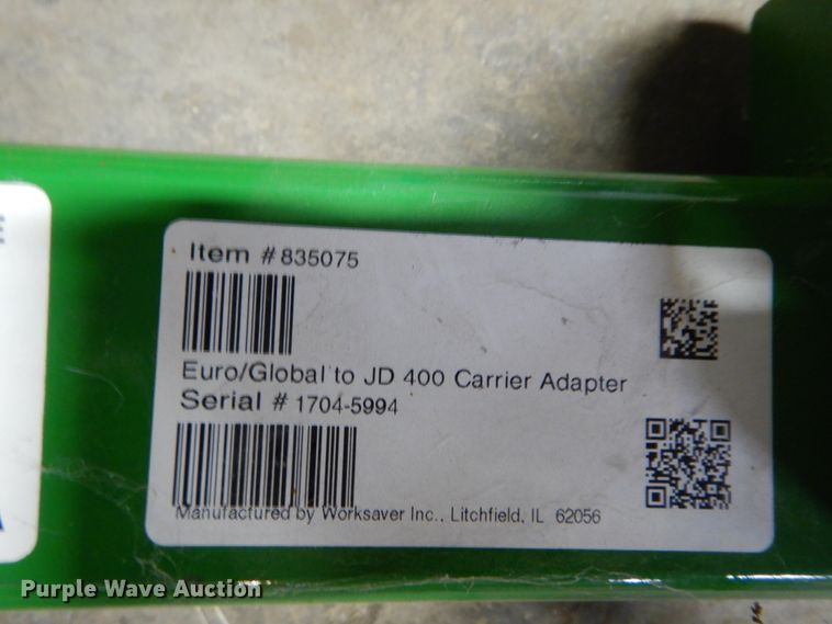 image for item GC9368 Euro/Globel to John Deere 400/500 carrier adapter