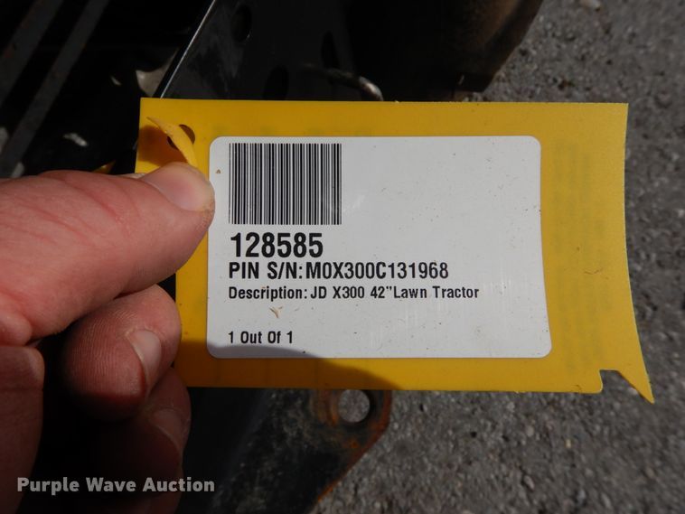 image for item GC9371 John Deere X300 lawn mower