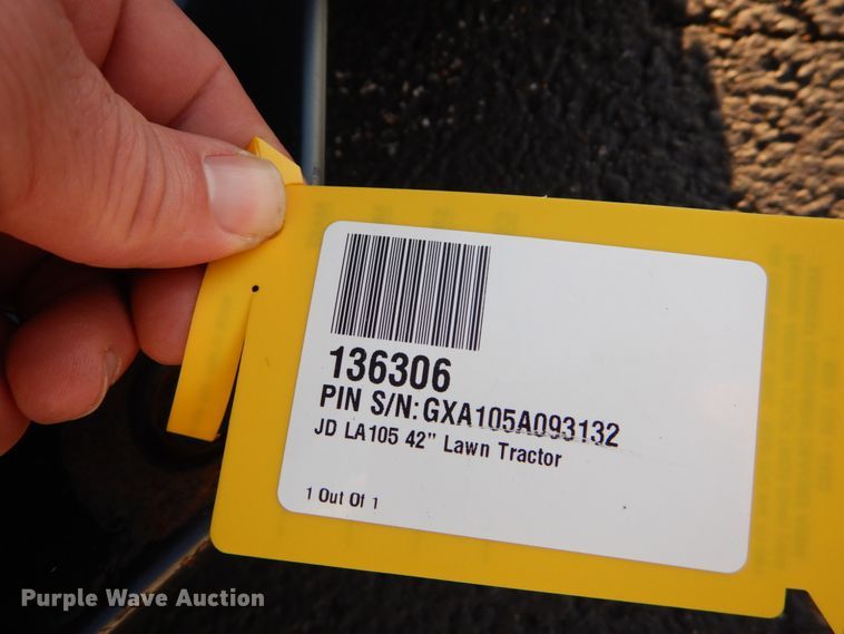 image for item GC9373 John Deere LA105 lawn mower