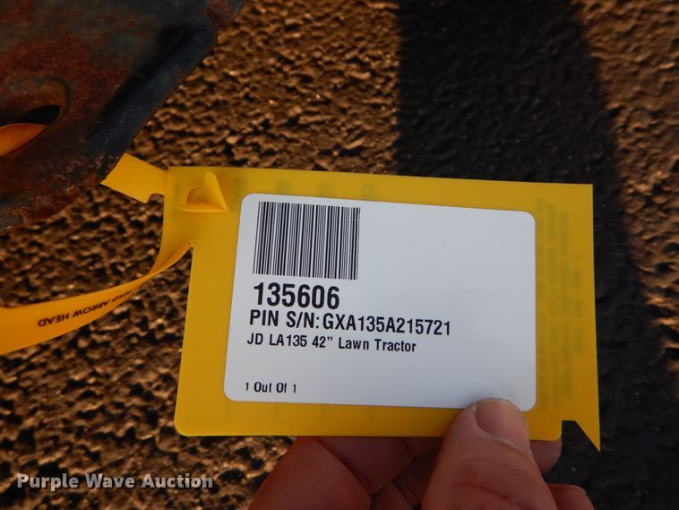 image for item GC9376 John Deere LA135 lawn mower