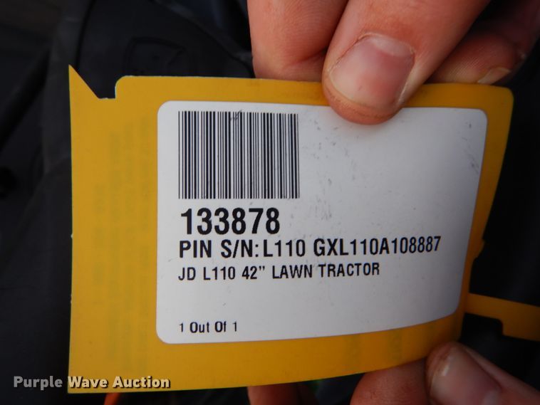 image for item GC9379 John Deere L110 lawn mower