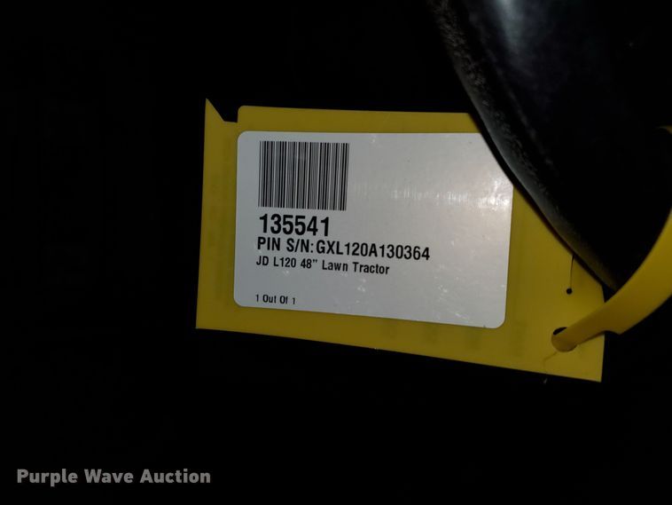 image for item GC9380 John Deere L120 lawn mower