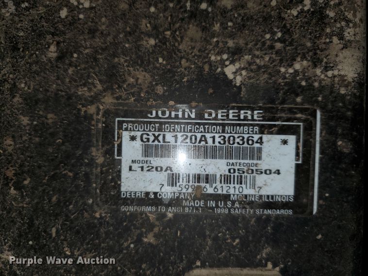 image for item GC9380 John Deere L120 lawn mower