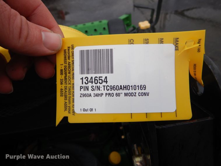 image for item GC9386 2011 John Deere 960A ZTR lawn mower