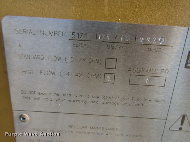 image for item GH9262 2016 Turbo Saw RS30 tree saw
