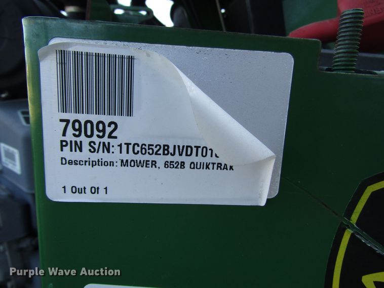 image for item GH9263 2013 John Deere QuikTrak 652B ZTR lawn mower