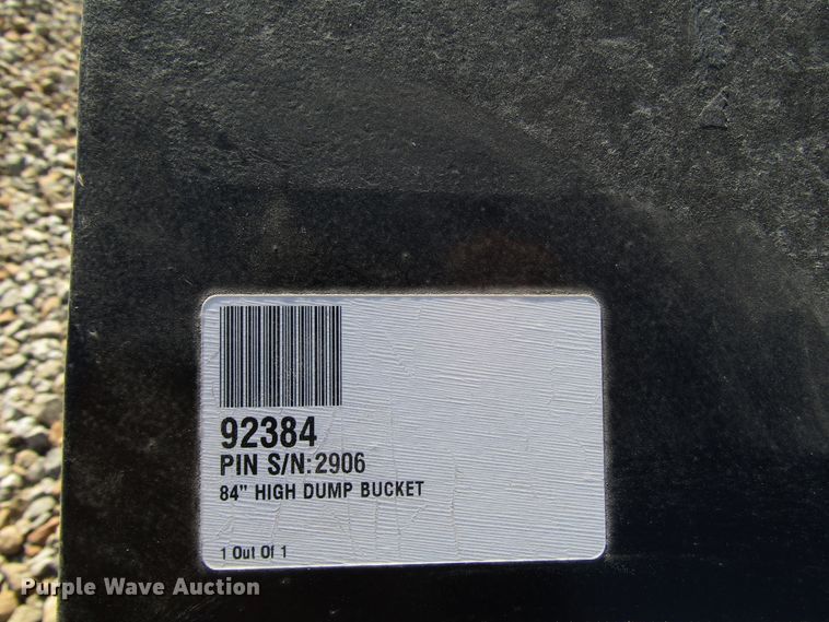 image for item GH9267 2015 Fritsch 84"W high dump bucket