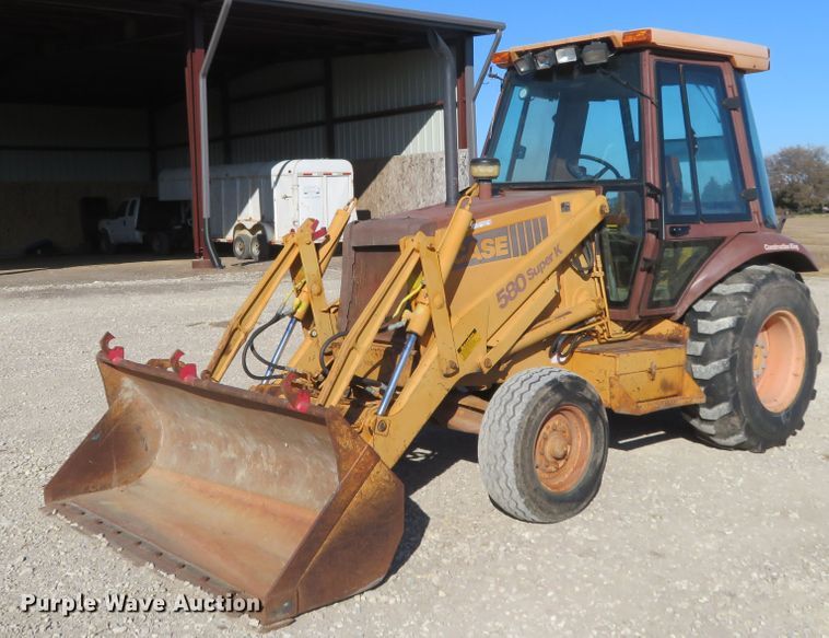 image for item H1183 1991 Case 580 Super K landscape tractor
