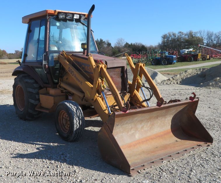 image for item H1183 1991 Case 580 Super K landscape tractor