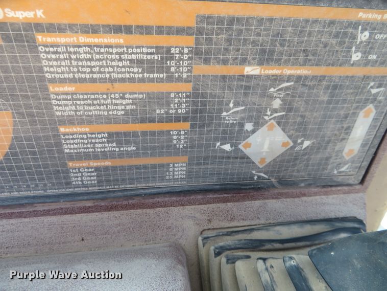 image for item H1183 1991 Case 580 Super K landscape tractor