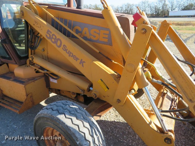 image for item H1183 1991 Case 580 Super K landscape tractor