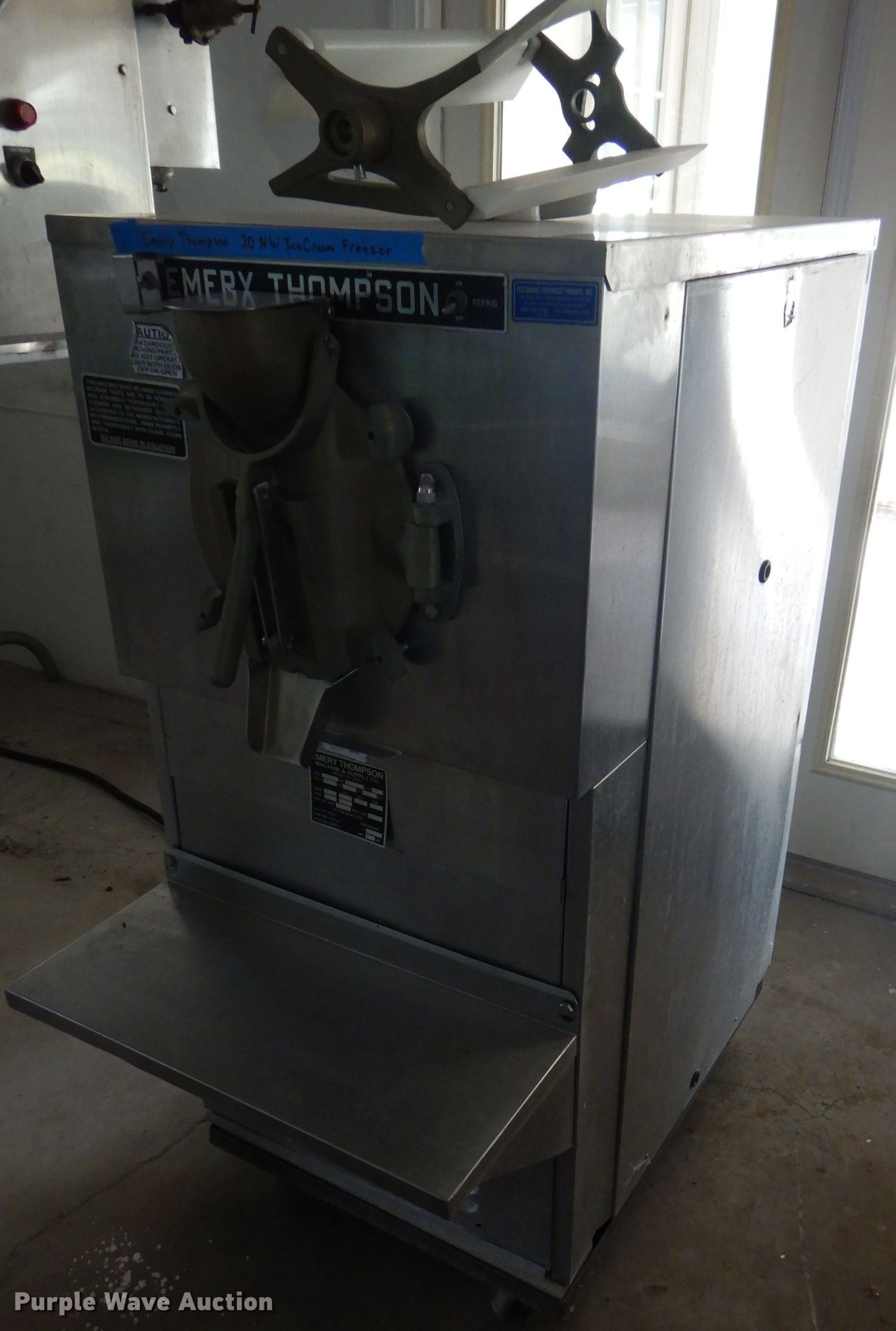 Emery Thompson 20NW ice cream freezer in Wheaton, KS Item GJ9945 sold