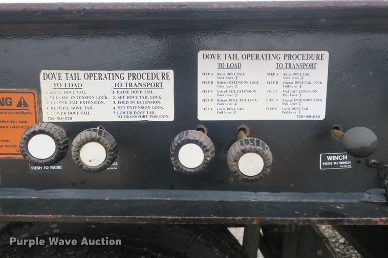 image for item DB10131 1989 Trail King HT Series 20 drop deck equipment trailer