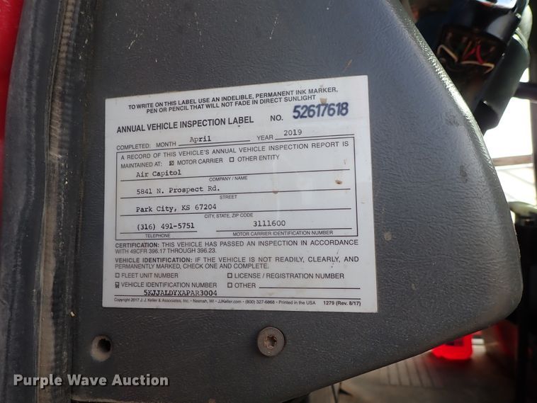 image for item DB7541 2010 Western Star 4900 semi truck