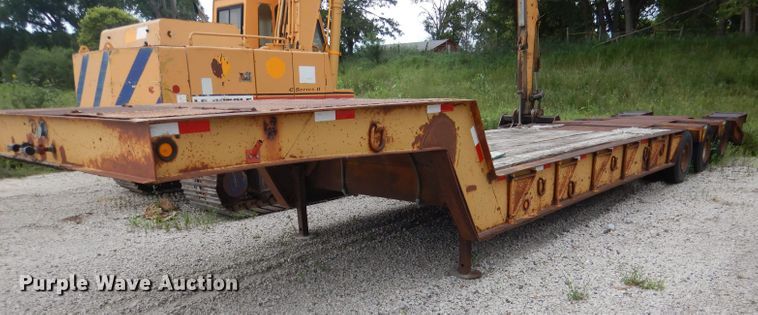 image for item DG5871 1977 Heavy Haul HS35 drop deck equipment trailer