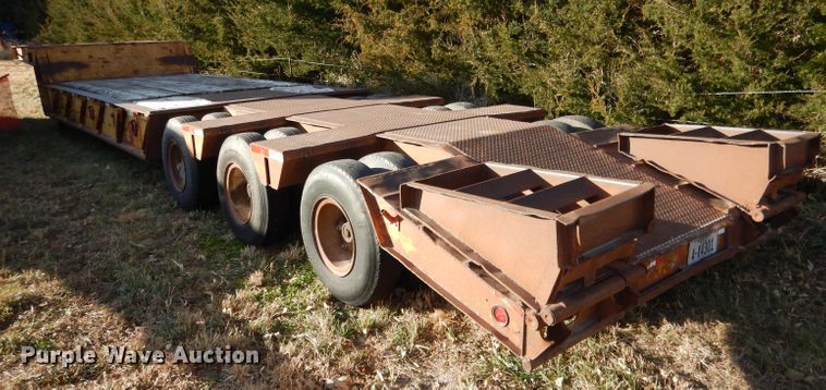 image for item DG5871 1977 Heavy Haul HS35 drop deck equipment trailer