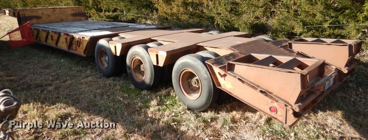 image for item DG5871 1977 Heavy Haul HS35 drop deck equipment trailer