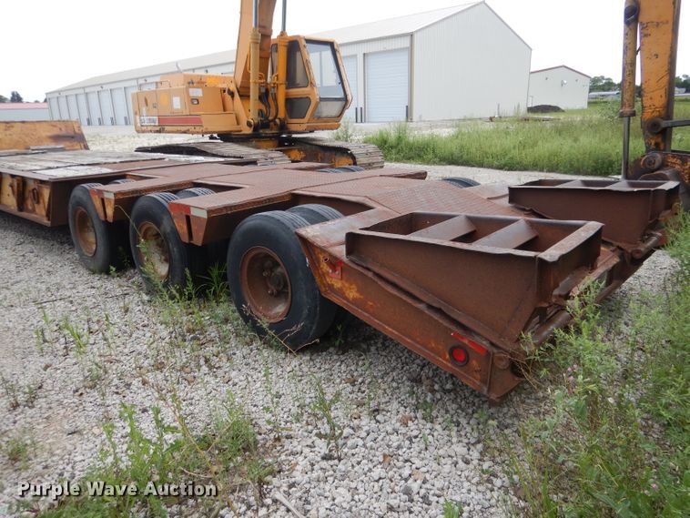 image for item DG5871 1977 Heavy Haul HS35 drop deck equipment trailer