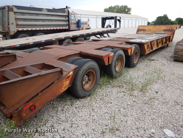 image for item DG5871 1977 Heavy Haul HS35 drop deck equipment trailer