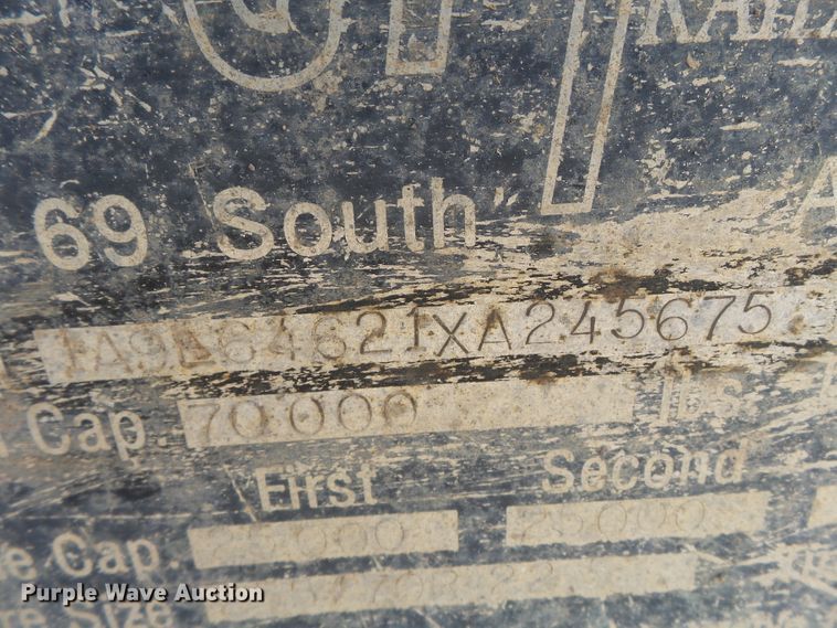 image for item DH7776 1999 Atoka lowboy equipment trailer