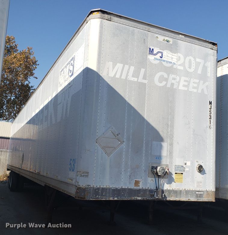 image for item ET9954 1997 Stoughton dry van trailer