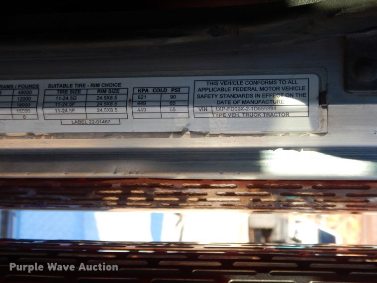 image for item FA9851 2001 Peterbilt 378 semi truck