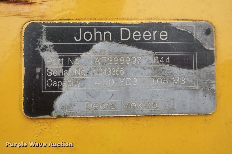 image for item DB10103 2016 John Deere 644K wheel loader