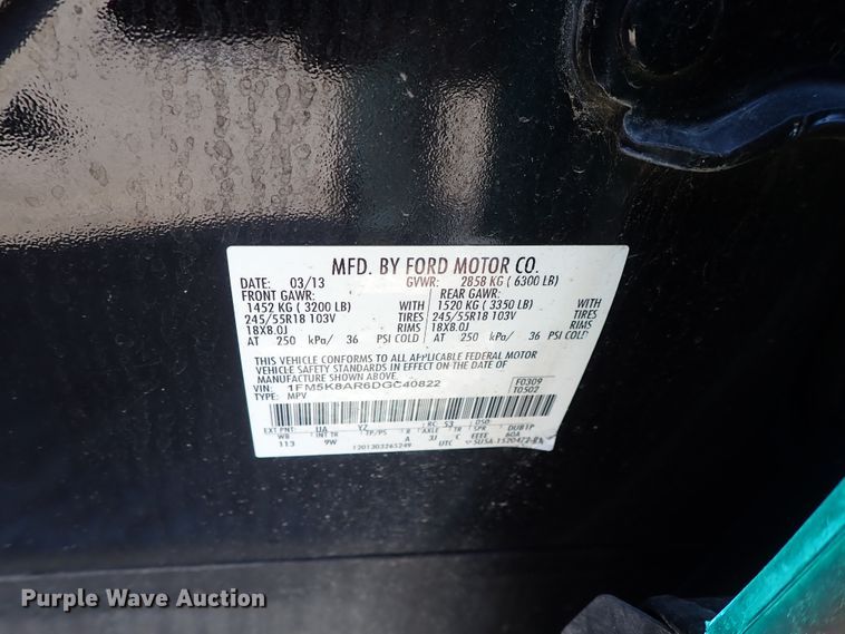 image for item DE0928 2013 Ford Explorer Police Interceptor SUV