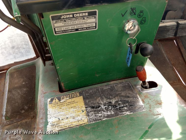 image for item DE1312 John Deere 430 lawn mower