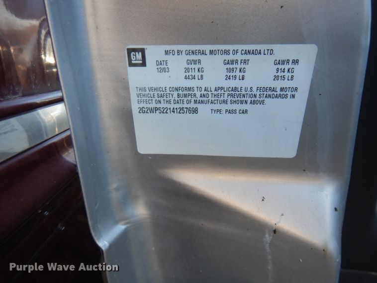 image for item DE4114 2004 Pontiac Grand Prix GT