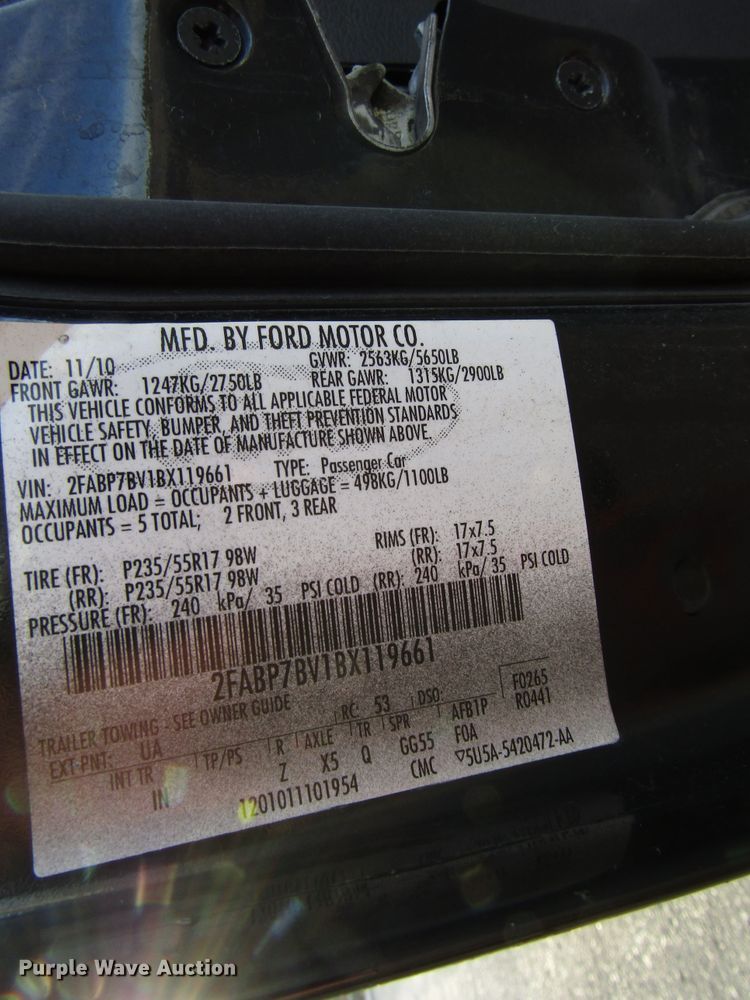 image for item DG6673 2011 Ford Crown Victoria Police Interceptor