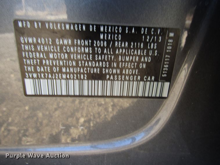 image for item DG6676 2014 Volkswagen Jetta