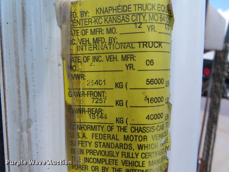 image for item DH0263 2007 International 7400 dump truck