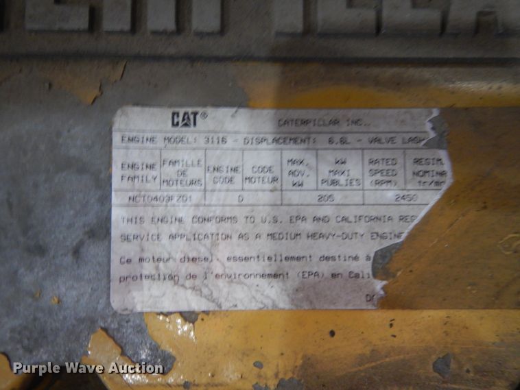 image for item EC9249 Caterpillar 3116 engine and parts