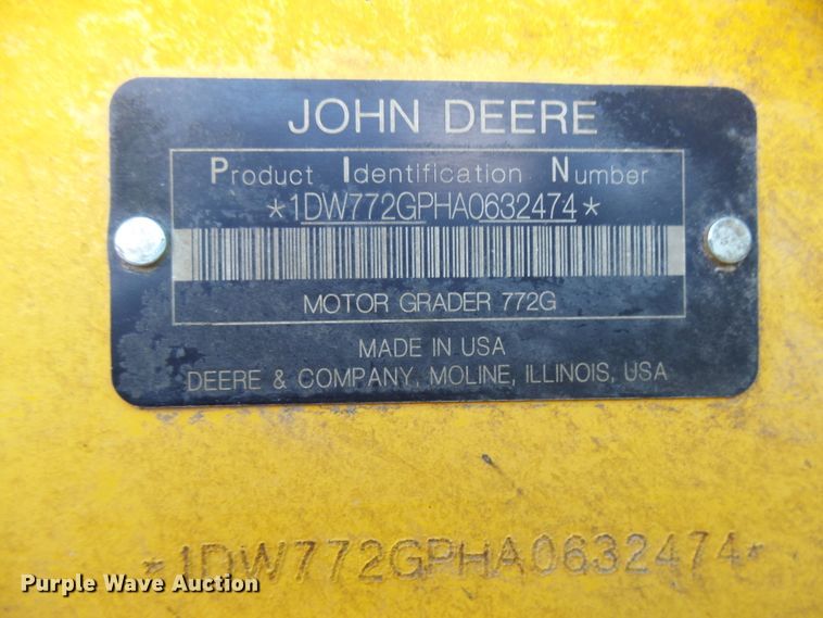 image for item EF9590 2011 John Deere 772GP motor grader
