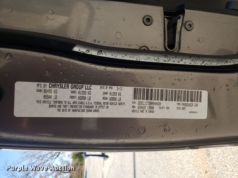 image for item ET9986 2011 Dodge Charger Police