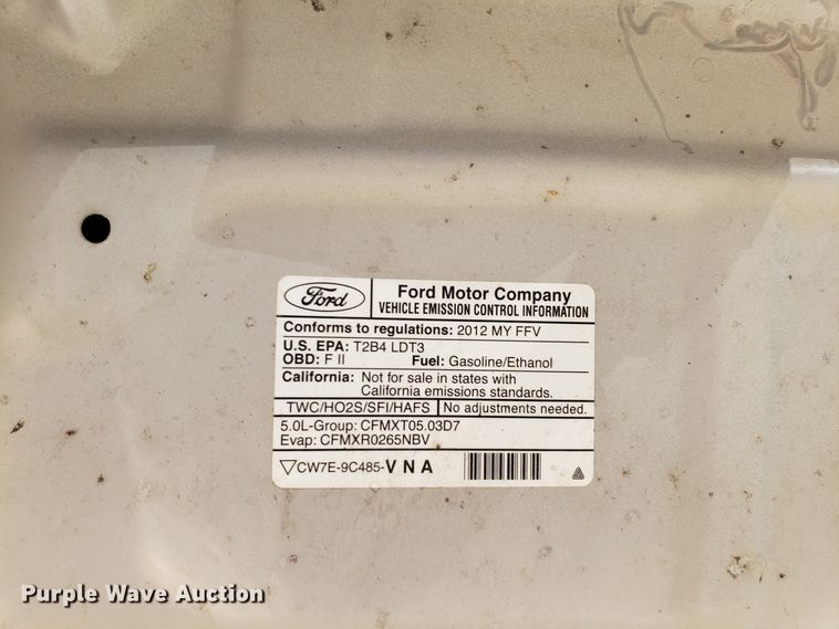 image for item ET9987 2012 Ford F150 SuperCrew pickup truck