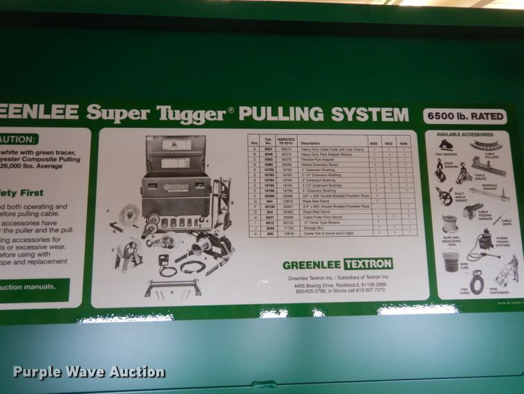 image for item FD9500 Greenlee 6000 Super Tugger cable puller