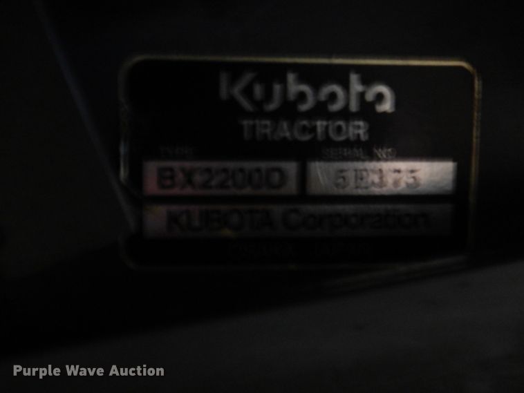 image for item FF9034 Kubota BX2200D tractor