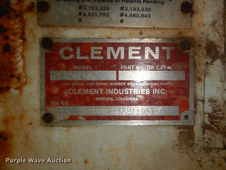 image for item FF9035 1994 Clement HSLW2326 end dump trailer