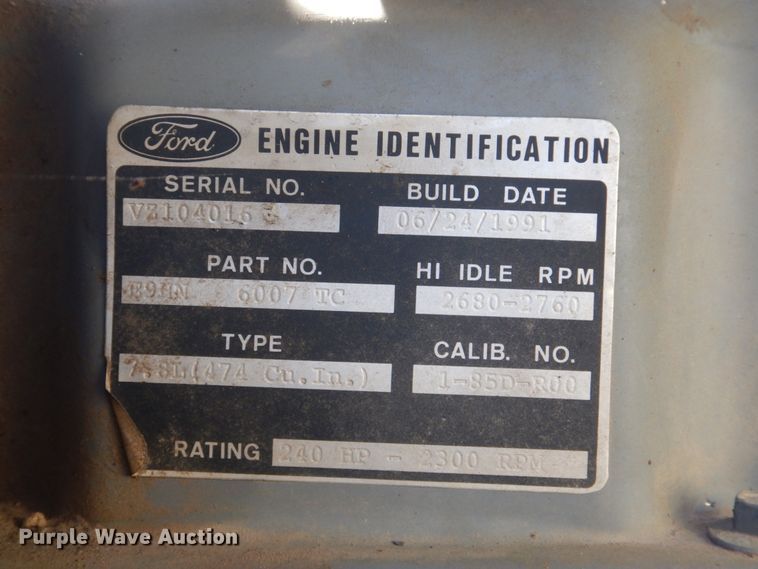 image for item FF9077 1992 Ford L8000 sewer jetter truck