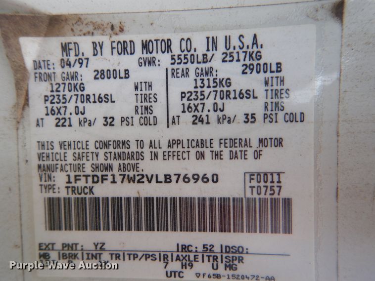 image for item FF9083 1997 Ford F150 pickup truck