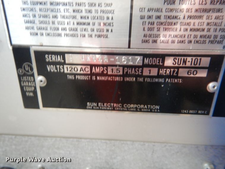 image for item FI9744 SUN SUN-101 engine analyzer