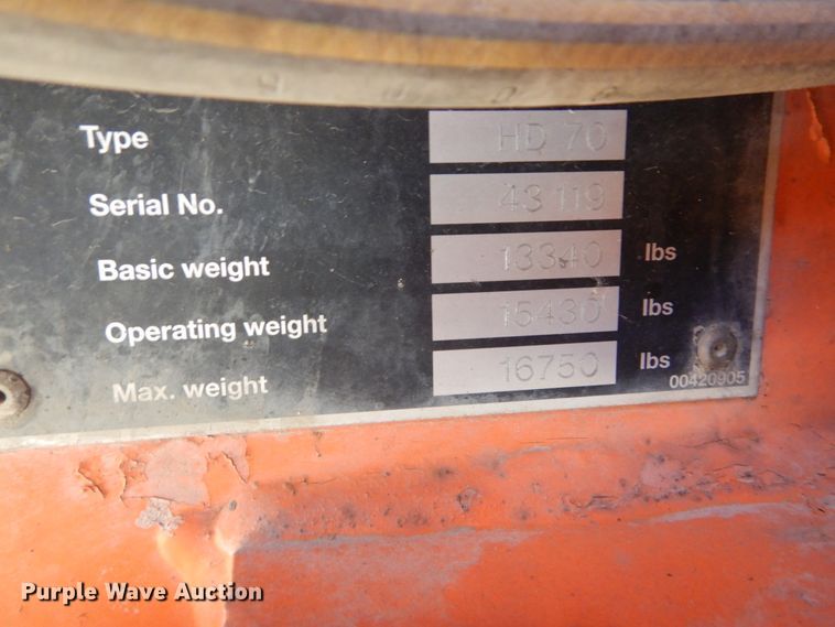 image for item GC9441 Hamm HD70 double drum vibratory roller