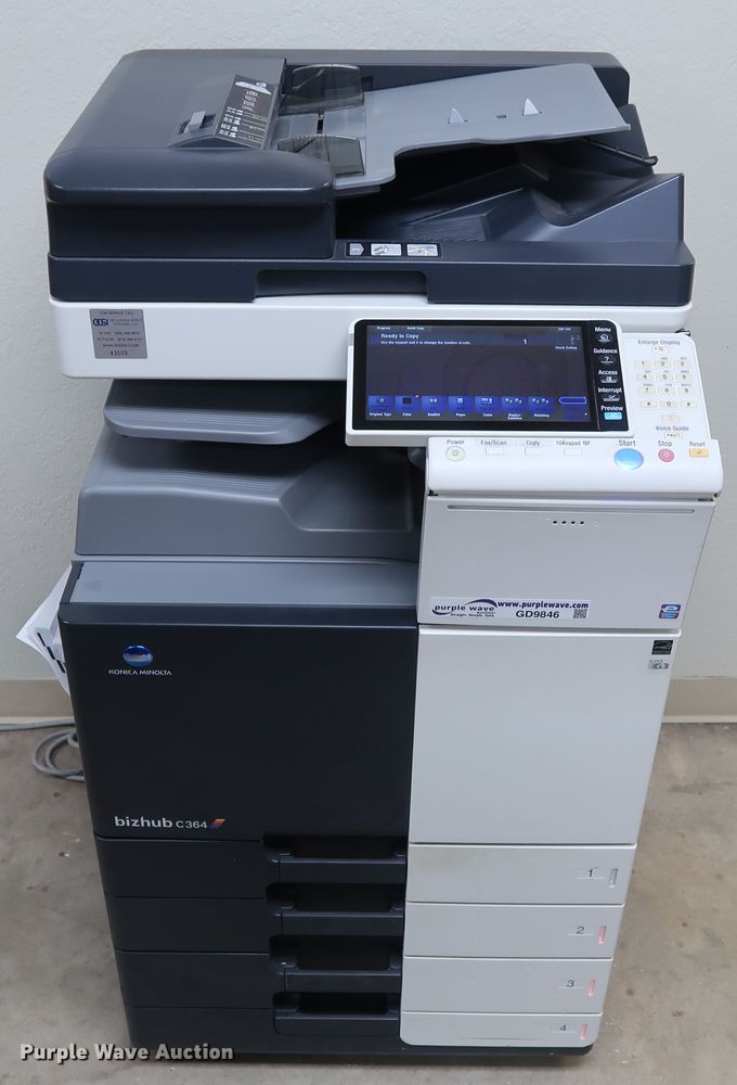 image for item GD9846 2012 Konica Minolta Bizhub C364 all-in-one copier