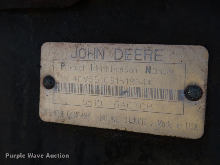 image for item GD9893 1998 John Deere 5510 MFWD tractor
